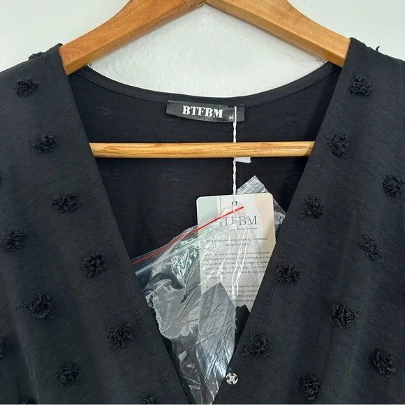 Black Midi Wrap Dress - Unbranded - Picture 2 of 9